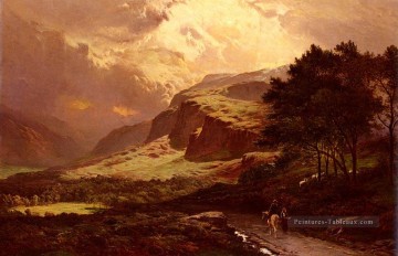  richard tableaux - Langdale Westmorland Paysage Sidney Richard Percy Montagne